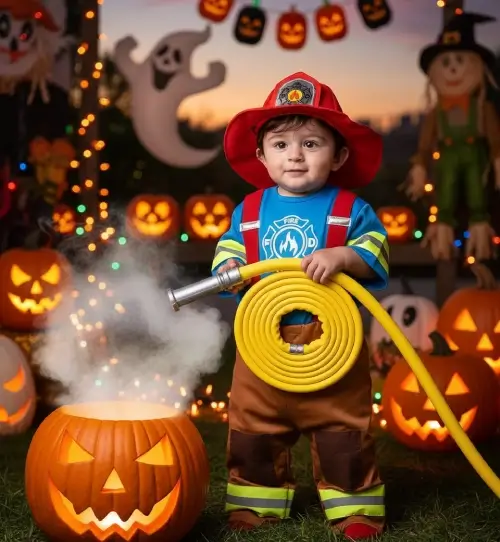 Firefighter baby halloween costumes