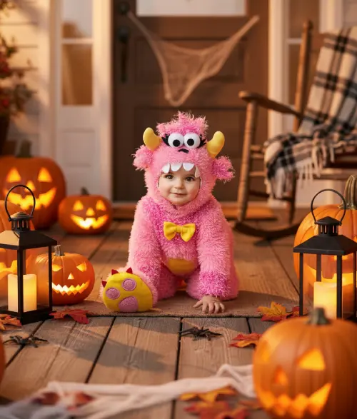 Pink monster baby halloween costumes